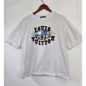Louis Vuitton T-Shirt Mens 3XL Western Graphic Casual Designer Cowboy